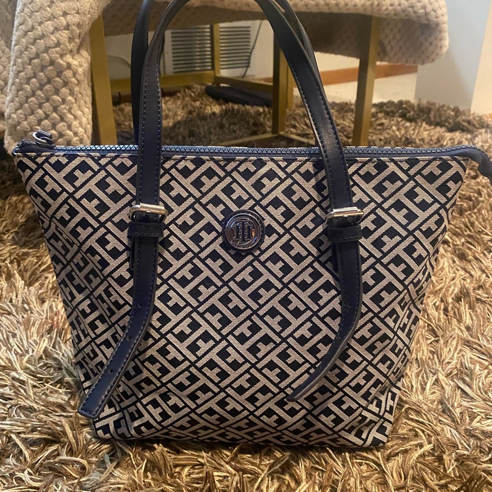 Tommy Hilfiger Navy And Grey Tote Bag